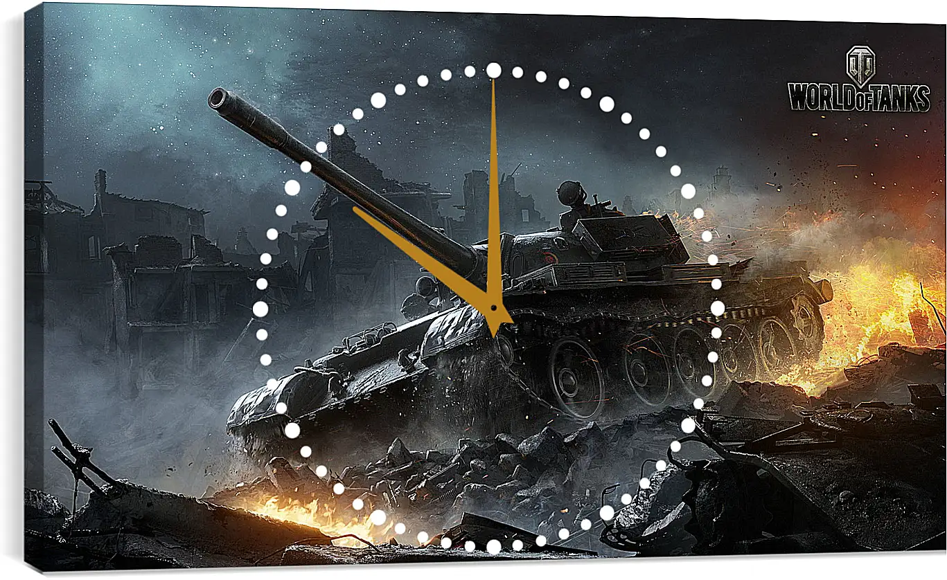 Часы картина - world of tanks, wargaming net, wg