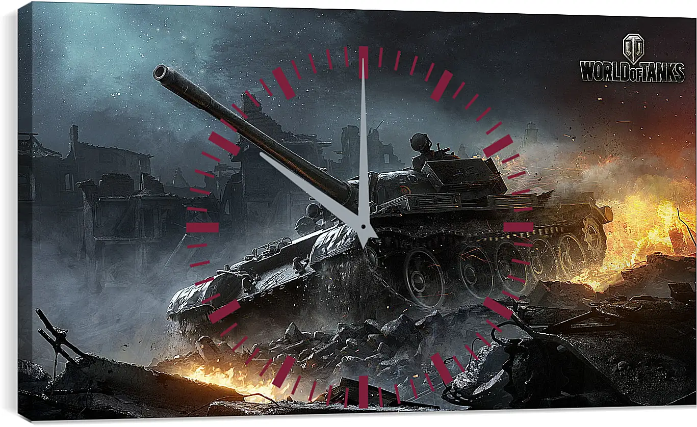 Часы картина - world of tanks, wargaming net, wg