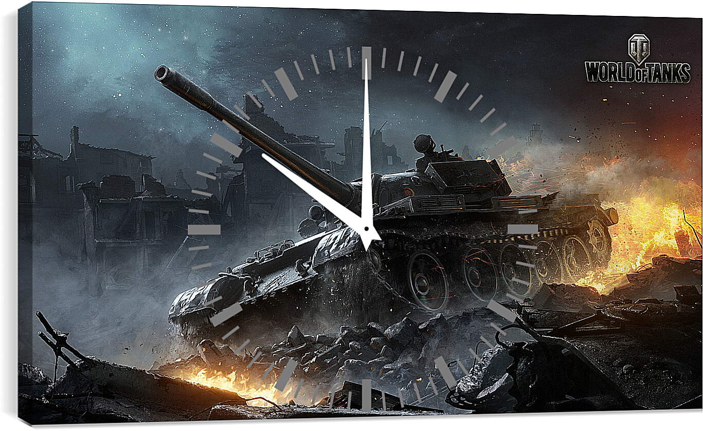 Часы картина - world of tanks, wargaming net, wg