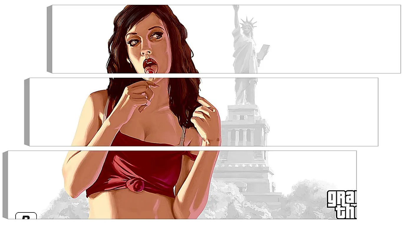 Модульная картина - lollipop, gta 4, girl

