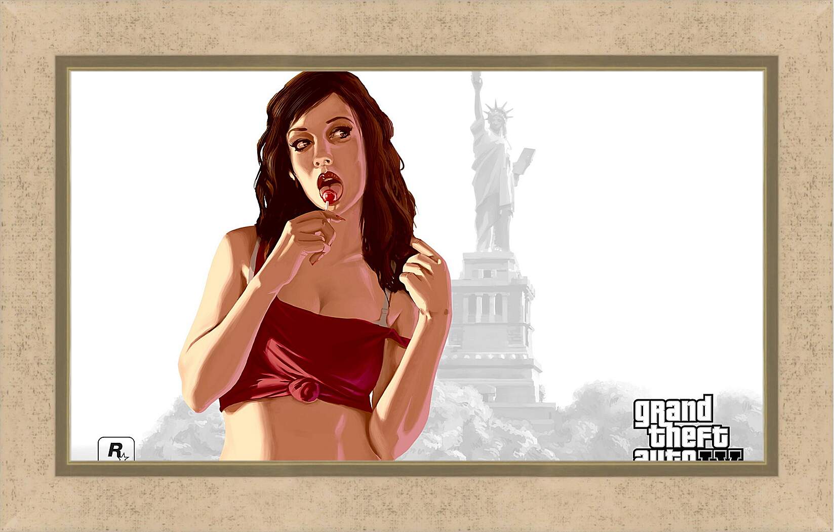 Картина в раме - lollipop, gta 4, girl
