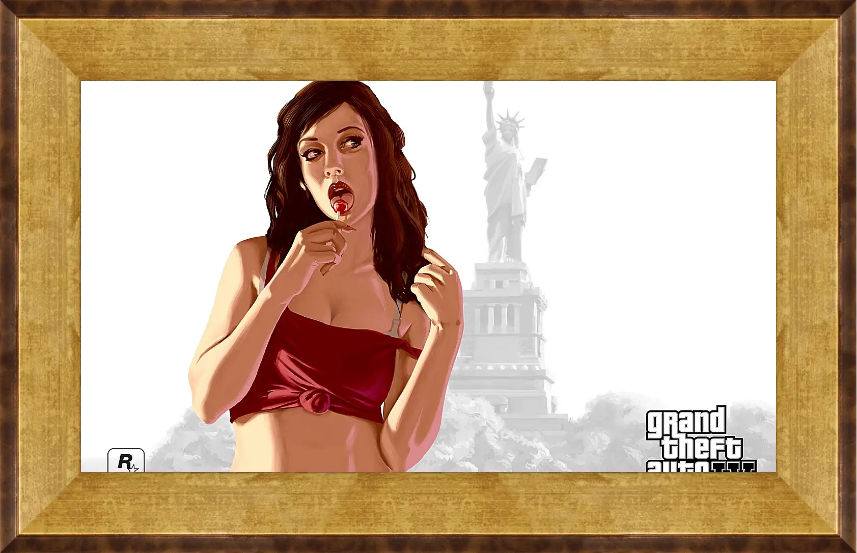 Картина в раме - lollipop, gta 4, girl
