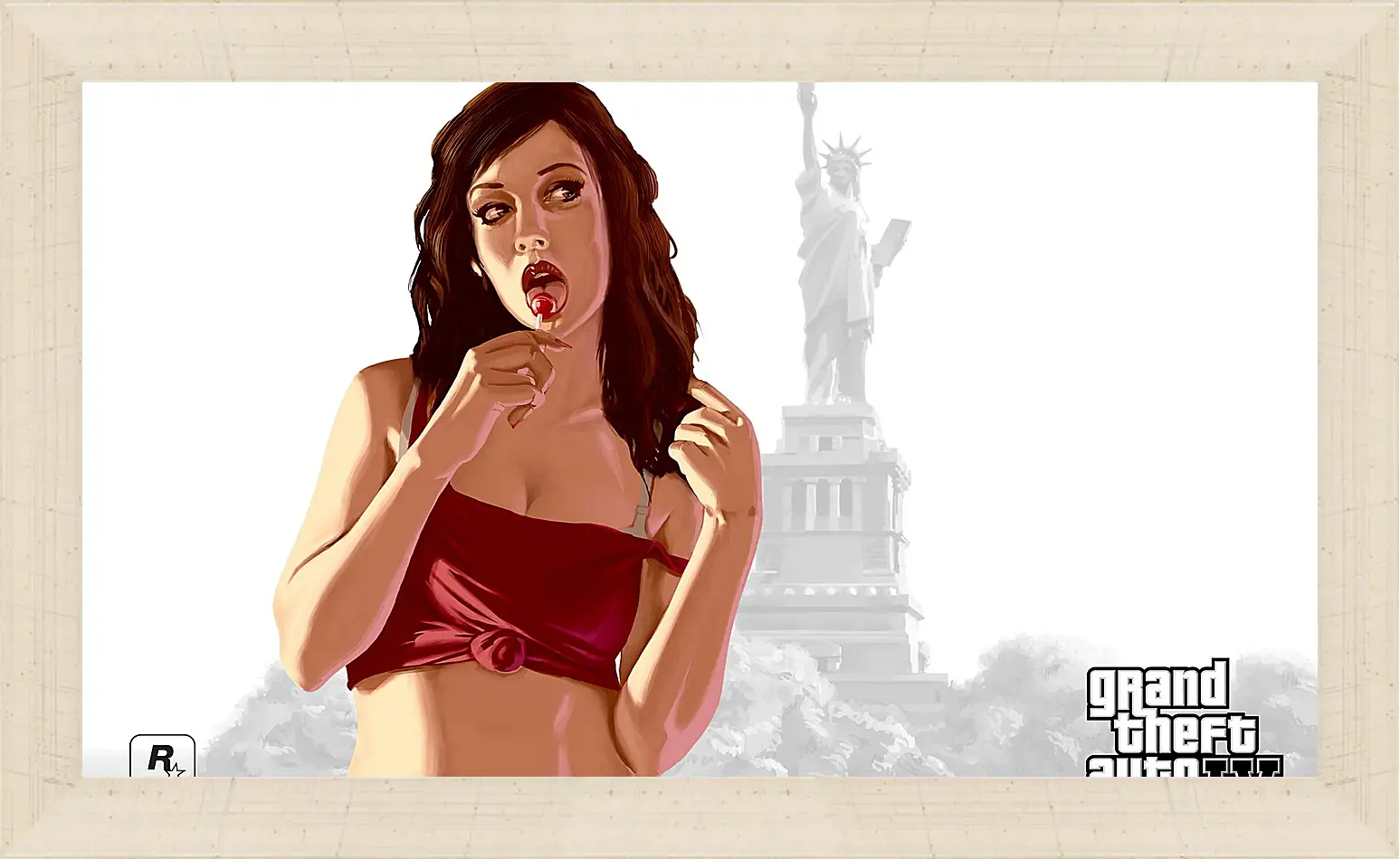 Картина в раме - lollipop, gta 4, girl
