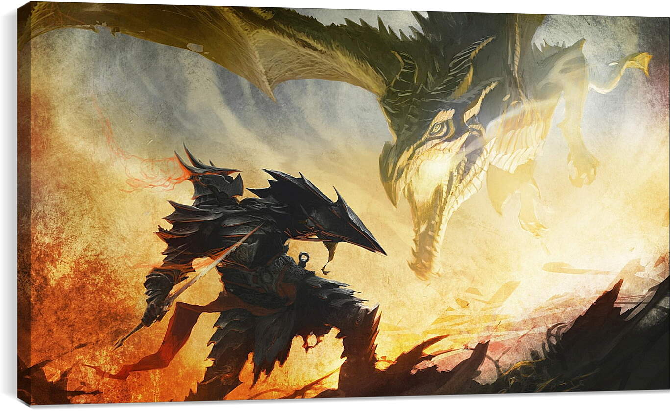 Постер и плакат - the elder scrolls, dragon, warrior
