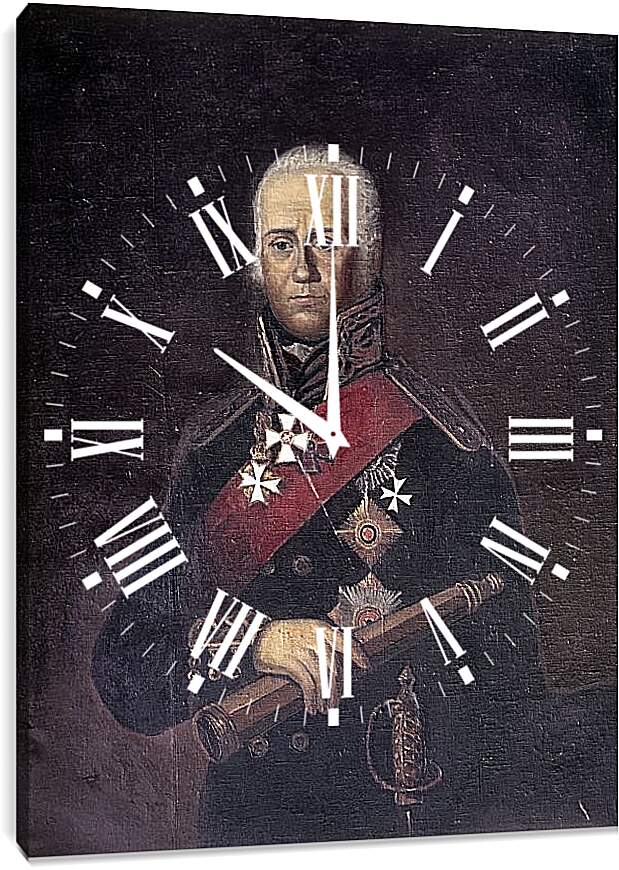 Часы картина - Фёдор Фёдорович Ушаков