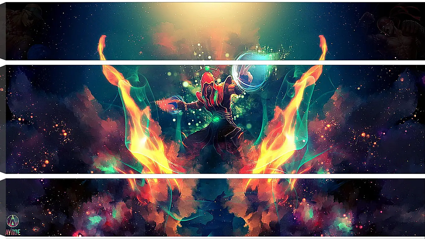 Модульная картина - lee sin, league of legends, art
