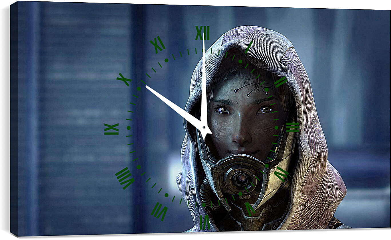 Часы картина - mass effect 3, character, female
