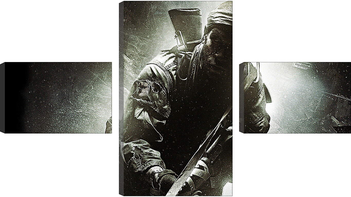 Модульная картина - call of duty, soldier, gun