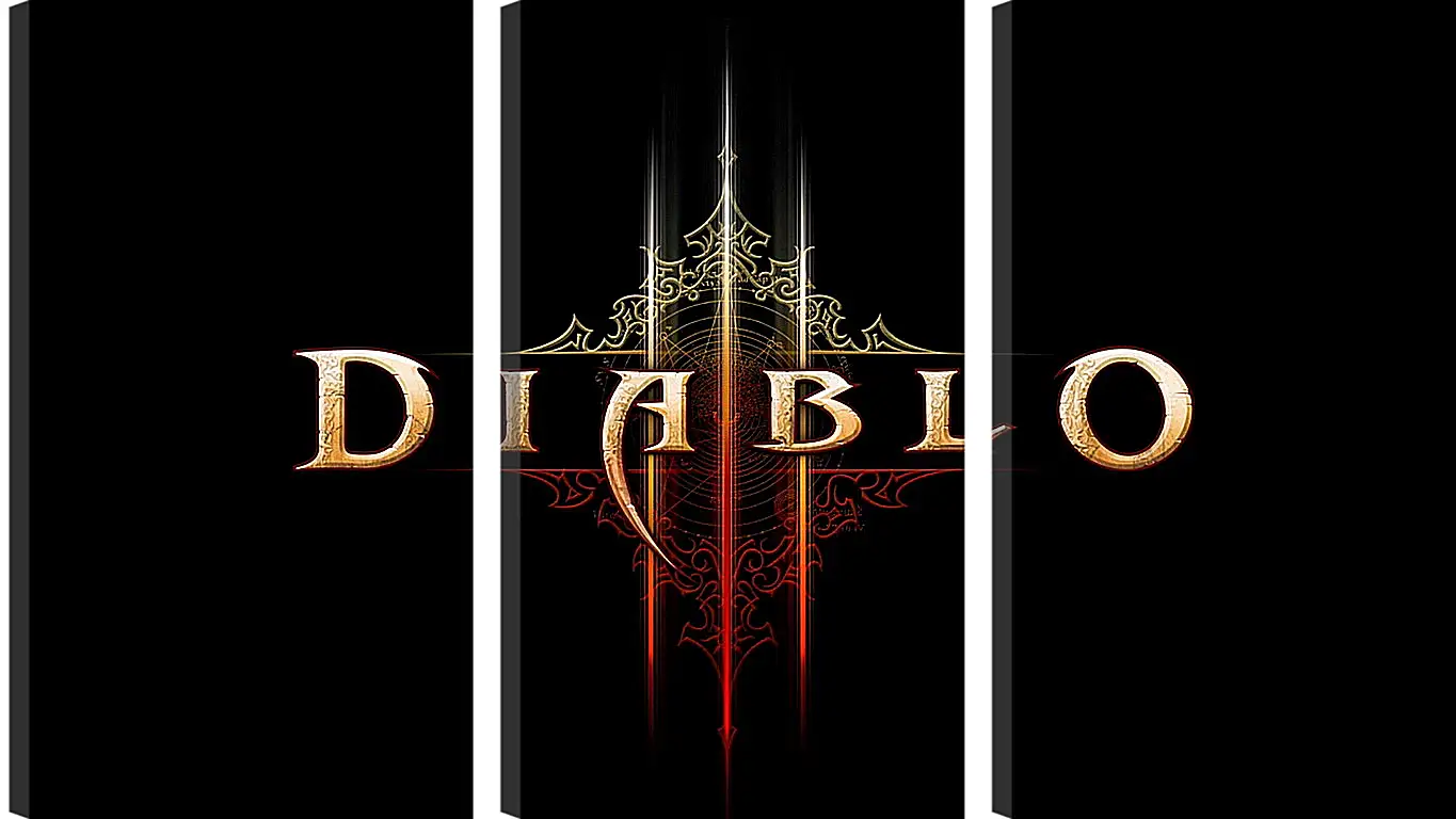 Модульная картина - diablo 3, name, text