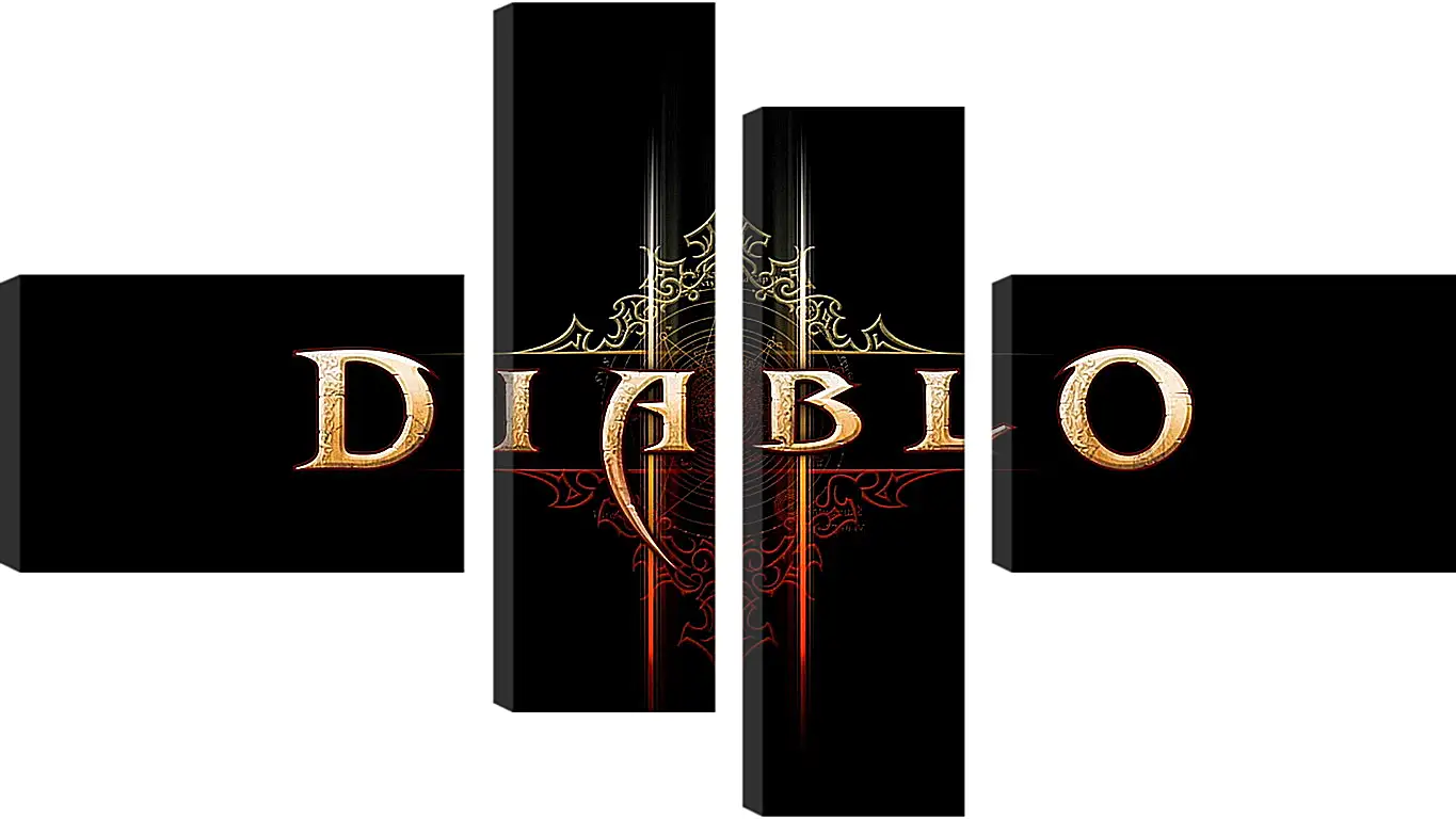 Модульная картина - diablo 3, name, text