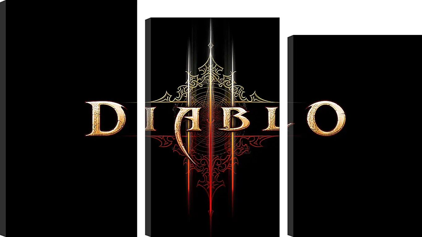 Модульная картина - diablo 3, name, text