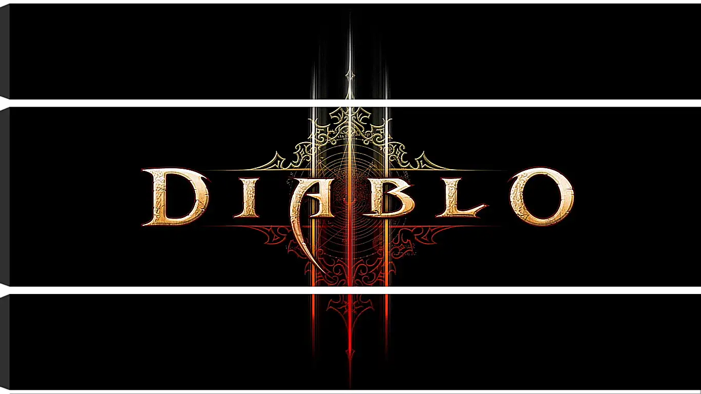 Модульная картина - diablo 3, name, text