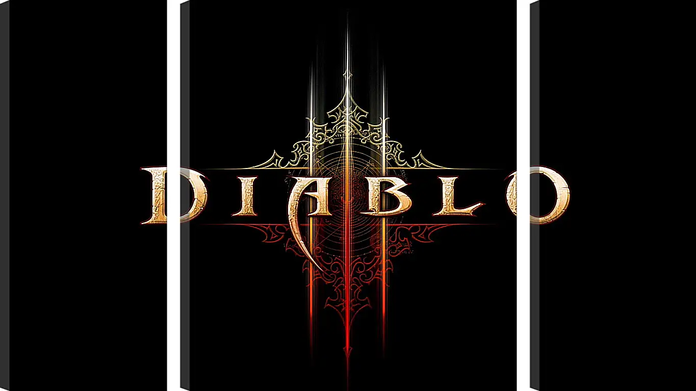 Модульная картина - diablo 3, name, text