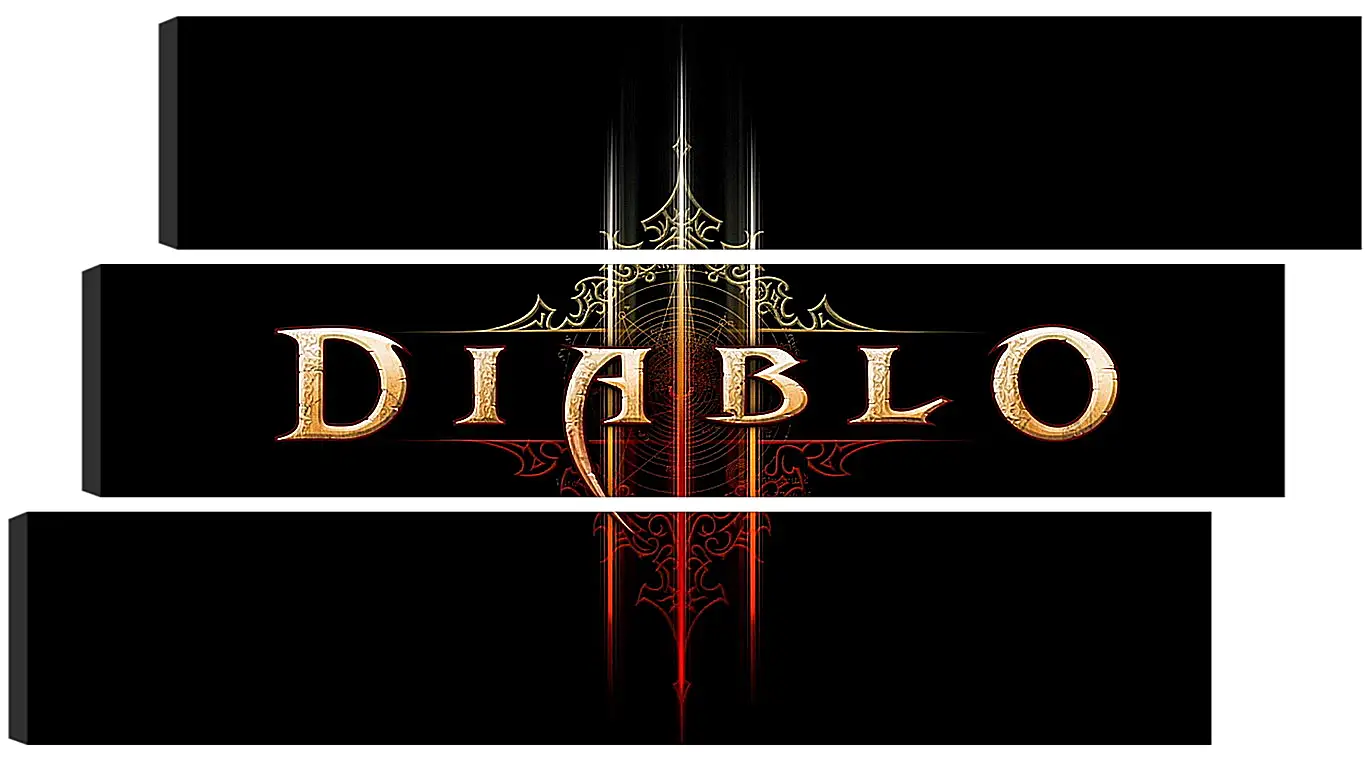 Модульная картина - diablo 3, name, text