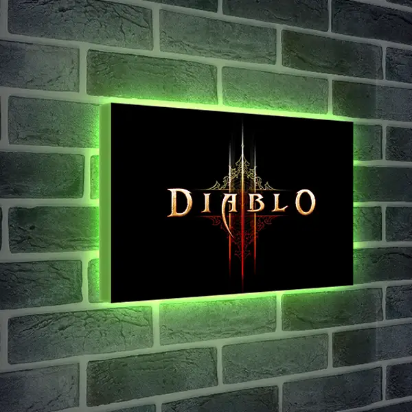 Лайтбокс световая панель - diablo 3, name, text