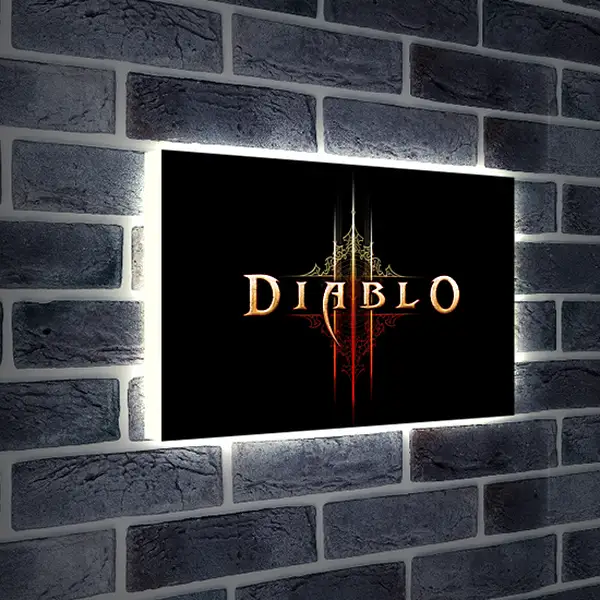 Лайтбокс световая панель - diablo 3, name, text