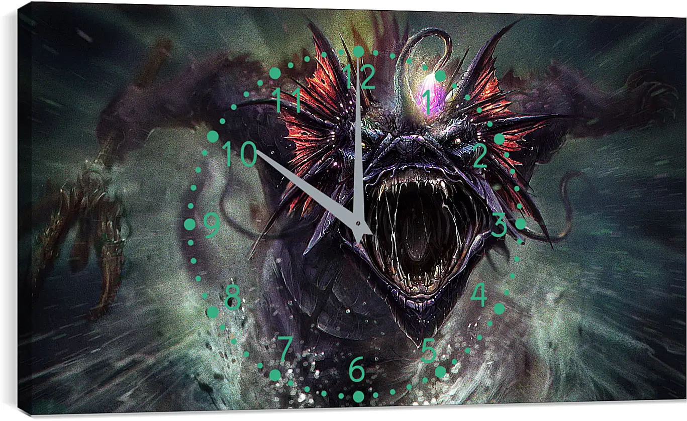 Часы картина - slardar, dota 2, art