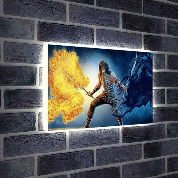 Лайтбокс световая панель - prince of persia, sword, fire
