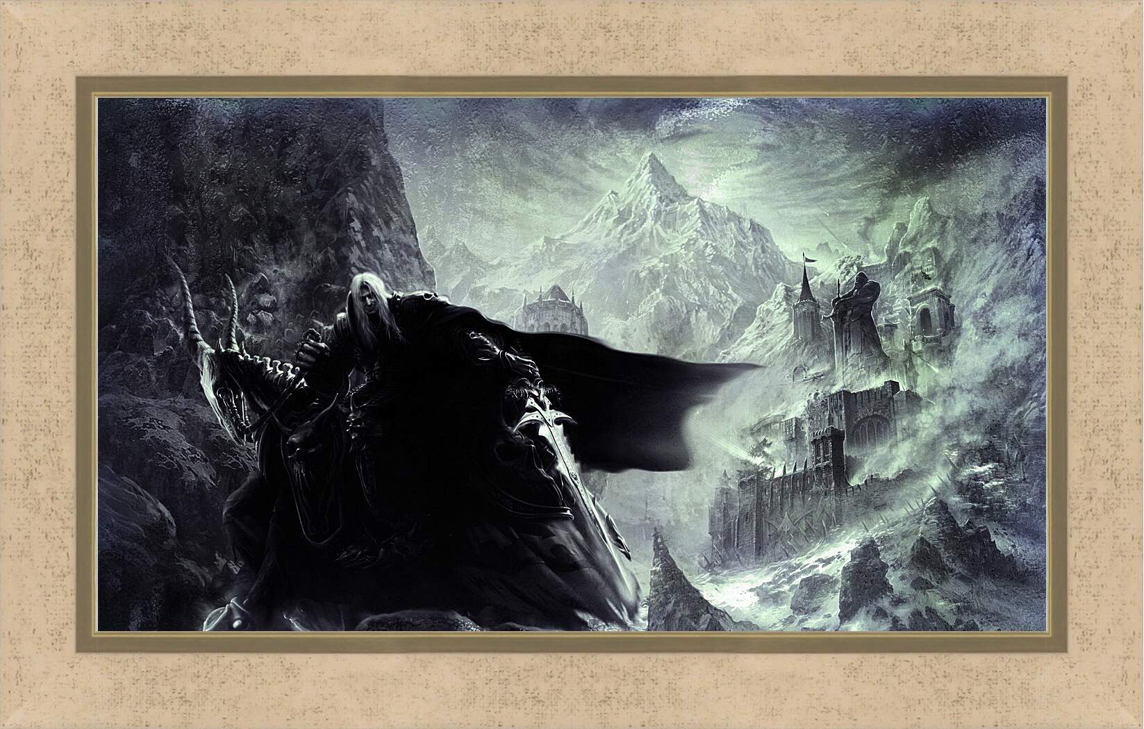 Картина в раме - world of warcraft, character, mountain