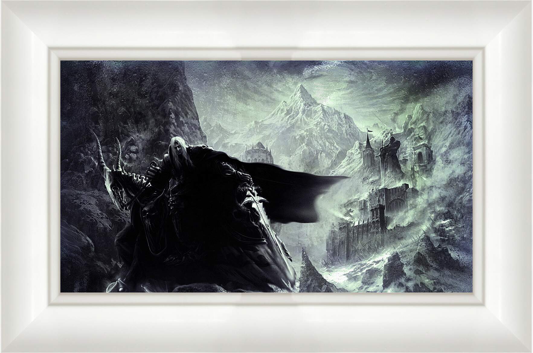 Картина в раме - world of warcraft, character, mountain