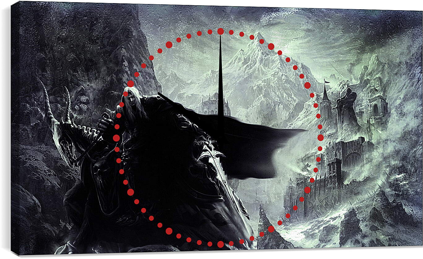 Часы картина - world of warcraft, character, mountain