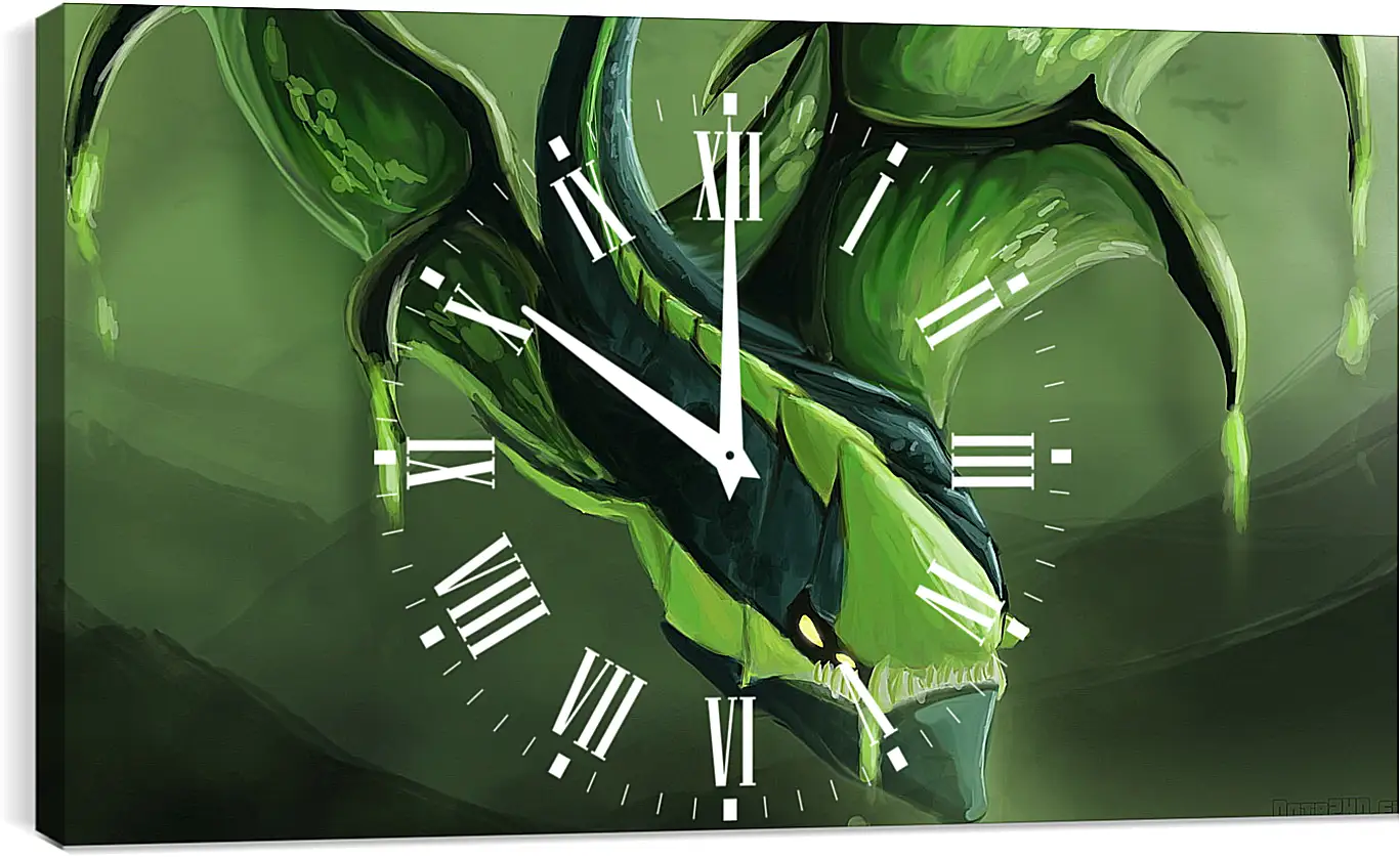 Часы картина - viper, netherdrake, hd art
