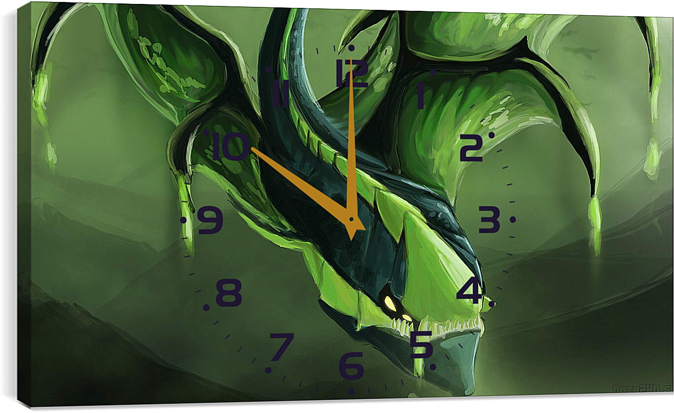 Часы картина - viper, netherdrake, hd art
