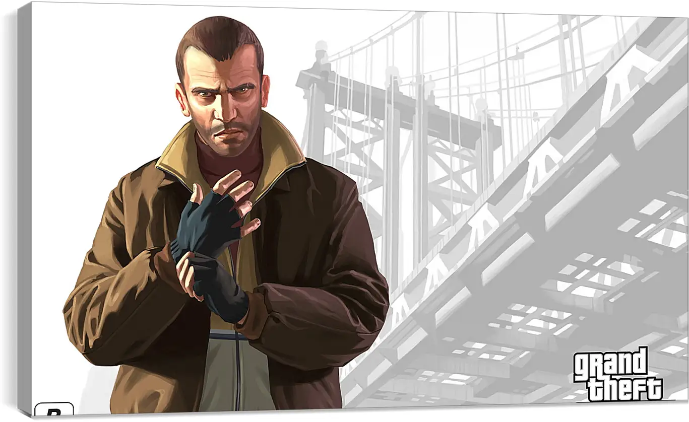 Постер и плакат - gta, grand theft auto 4, niko bellic
