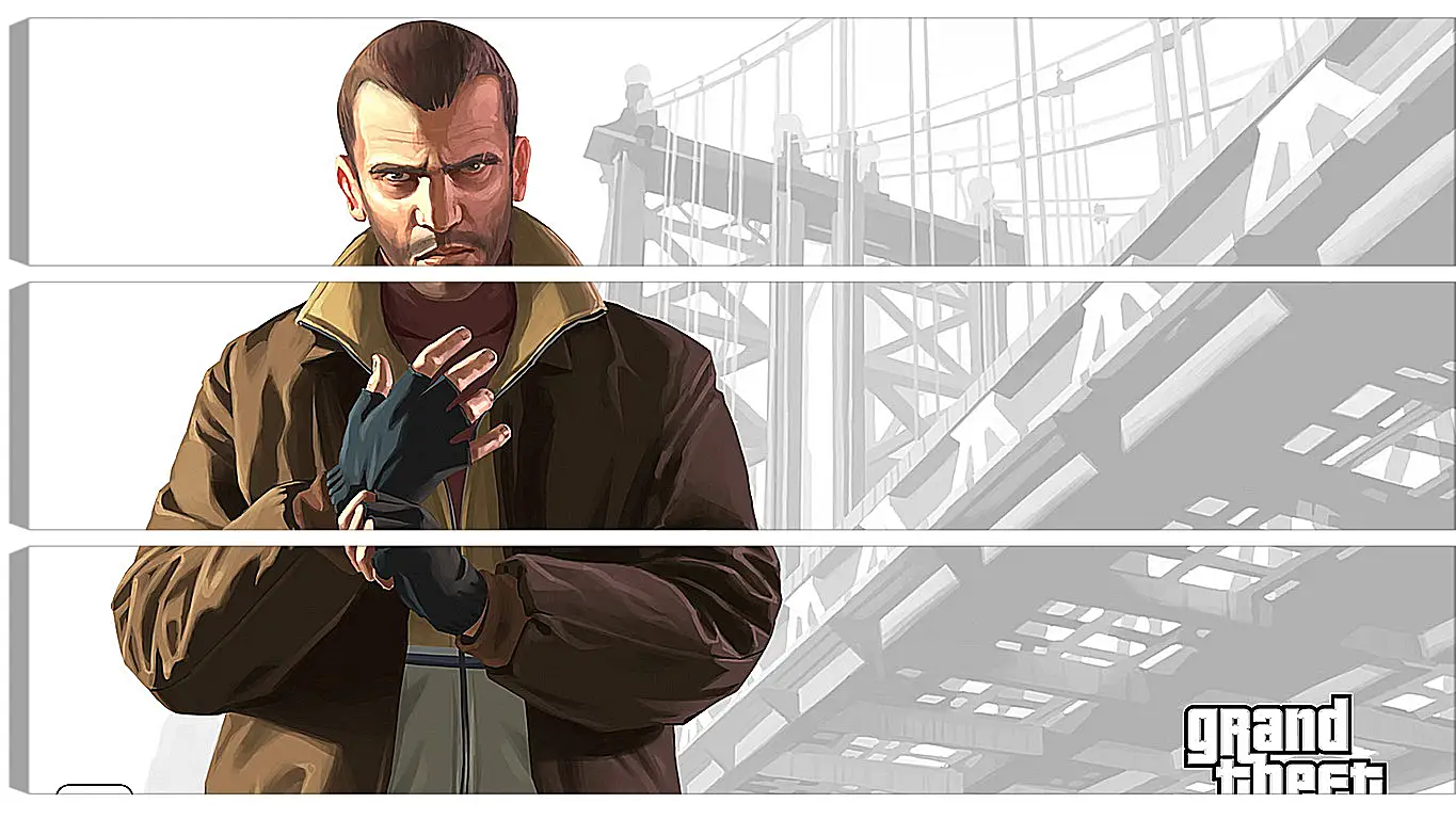 Модульная картина - gta, grand theft auto 4, niko bellic
