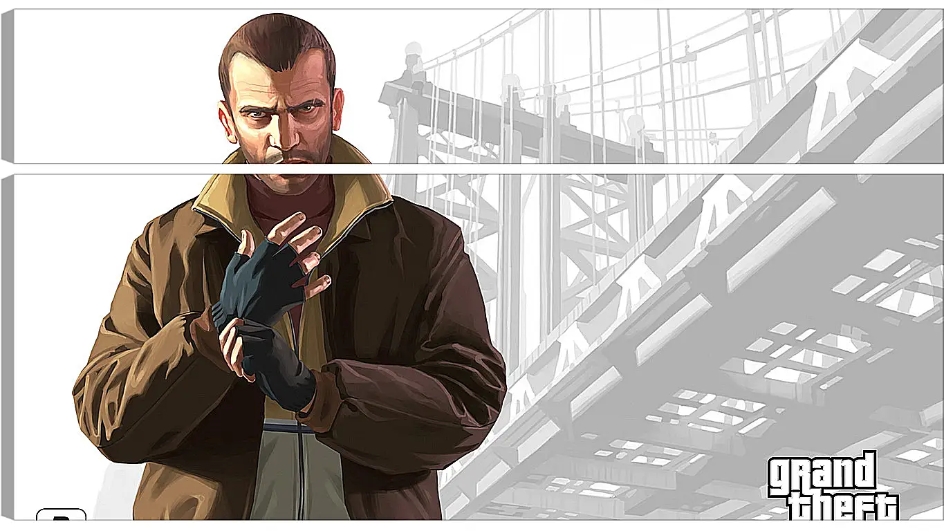 Модульная картина - gta, grand theft auto 4, niko bellic
