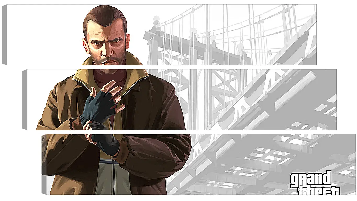 Модульная картина - gta, grand theft auto 4, niko bellic
