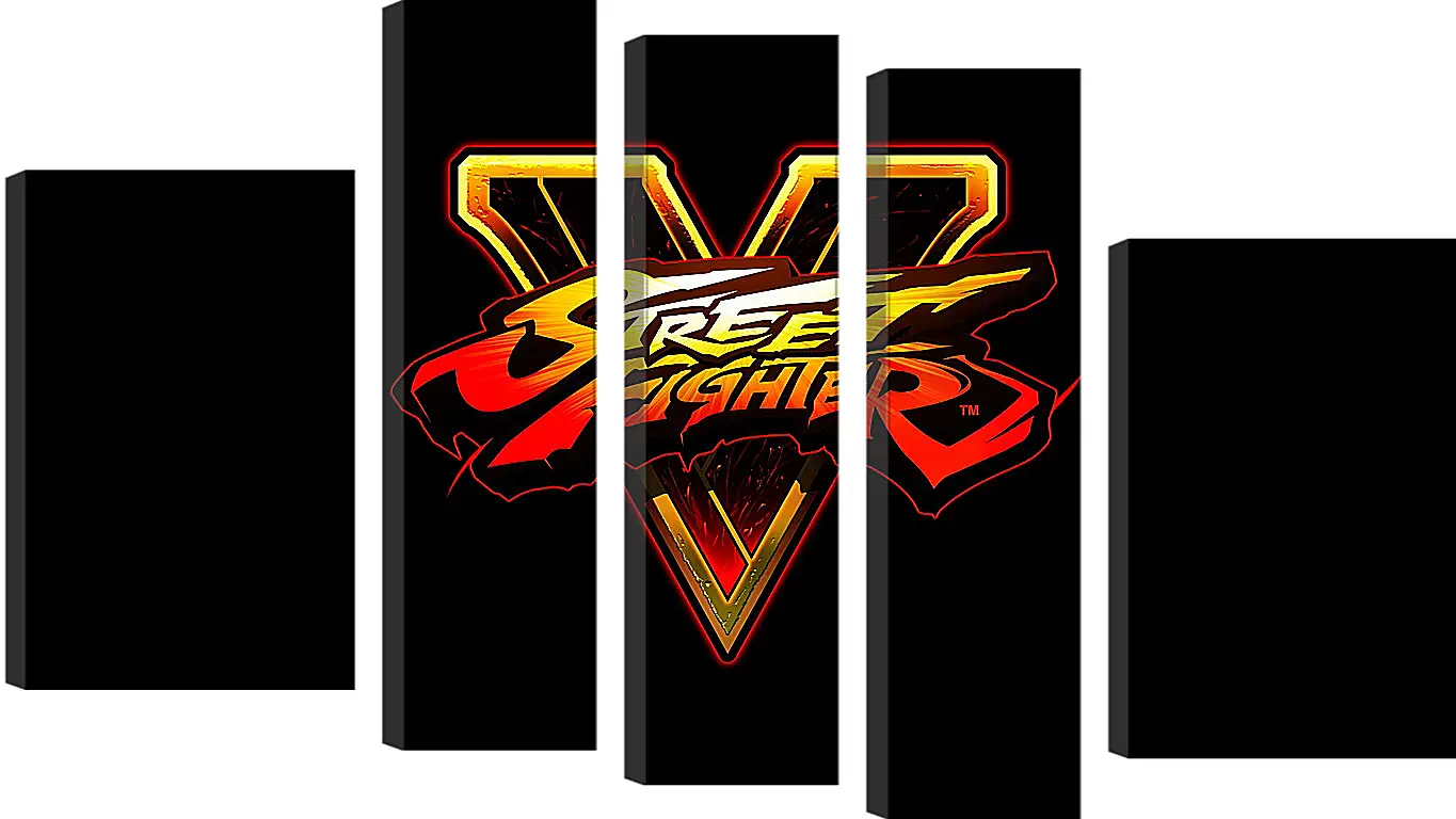 Модульная картина - street fighter v, fighting, logo
