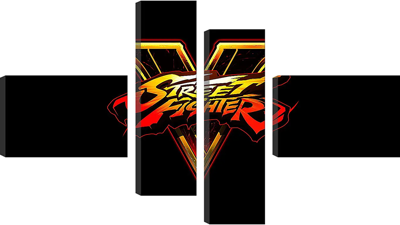 Модульная картина - street fighter v, fighting, logo
