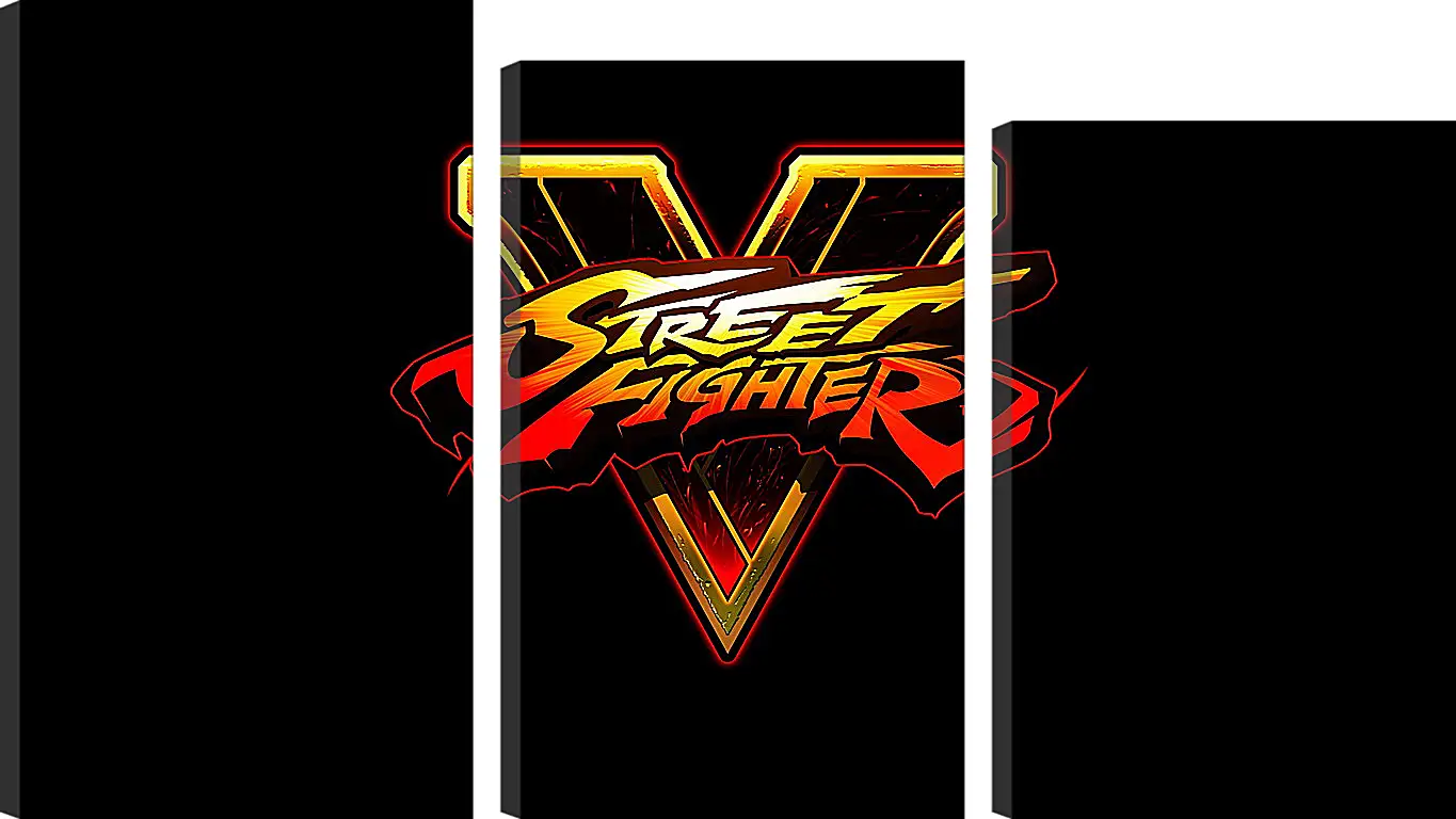 Модульная картина - street fighter v, fighting, logo
