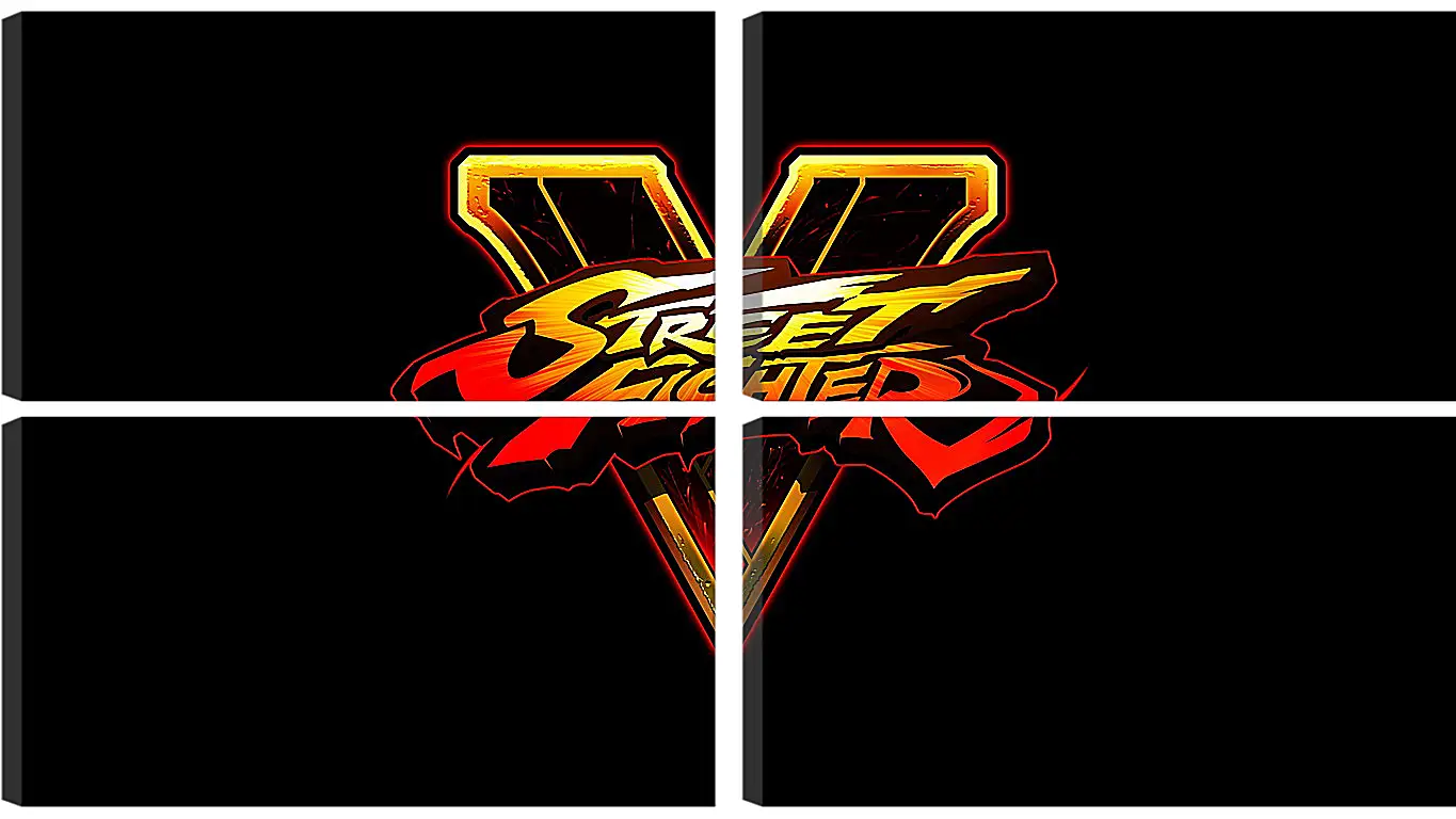 Модульная картина - street fighter v, fighting, logo
