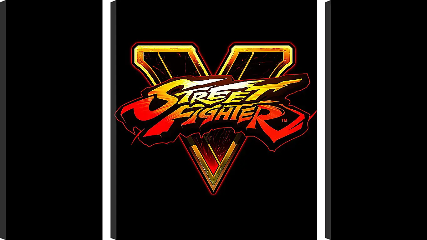 Модульная картина - street fighter v, fighting, logo
