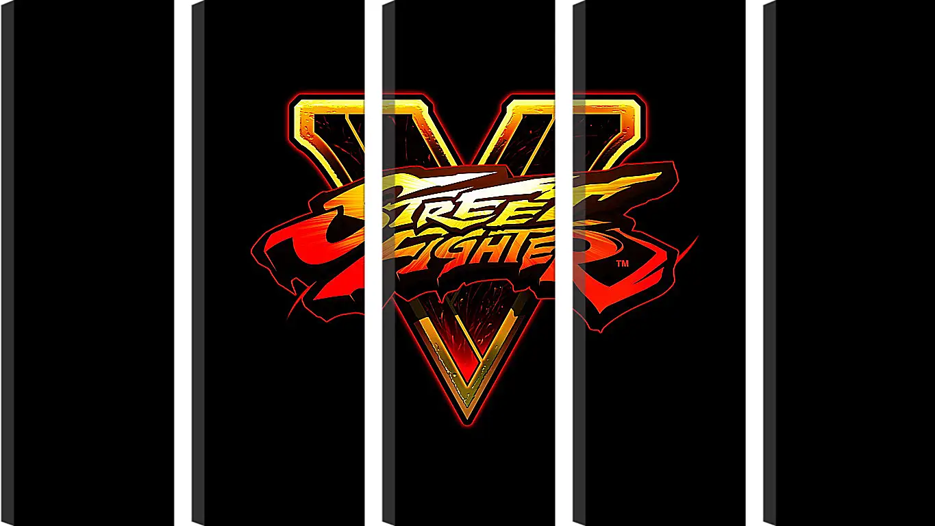 Модульная картина - street fighter v, fighting, logo
