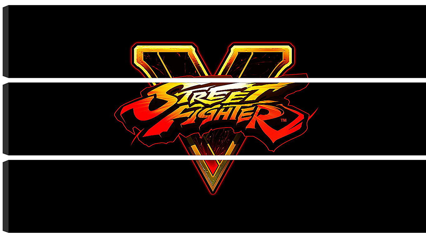 Модульная картина - street fighter v, fighting, logo
