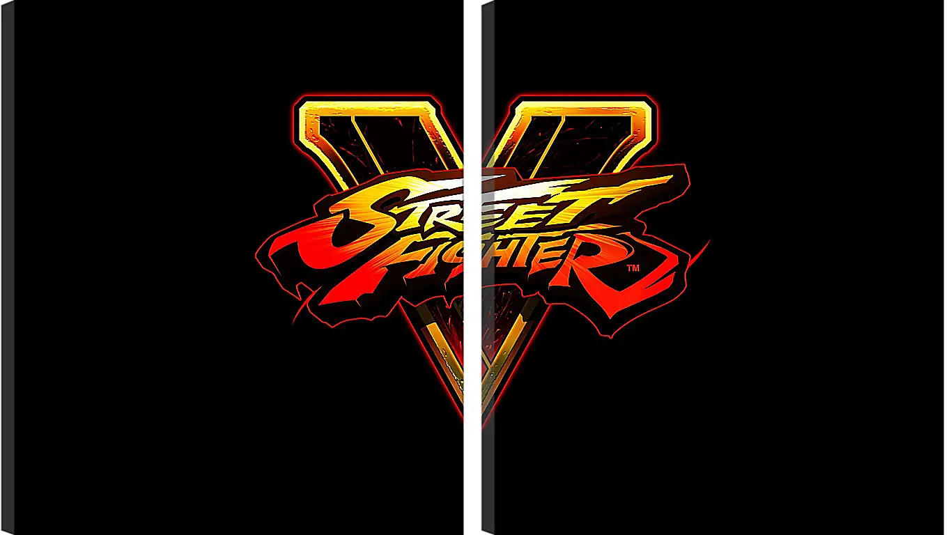 Модульная картина - street fighter v, fighting, logo
