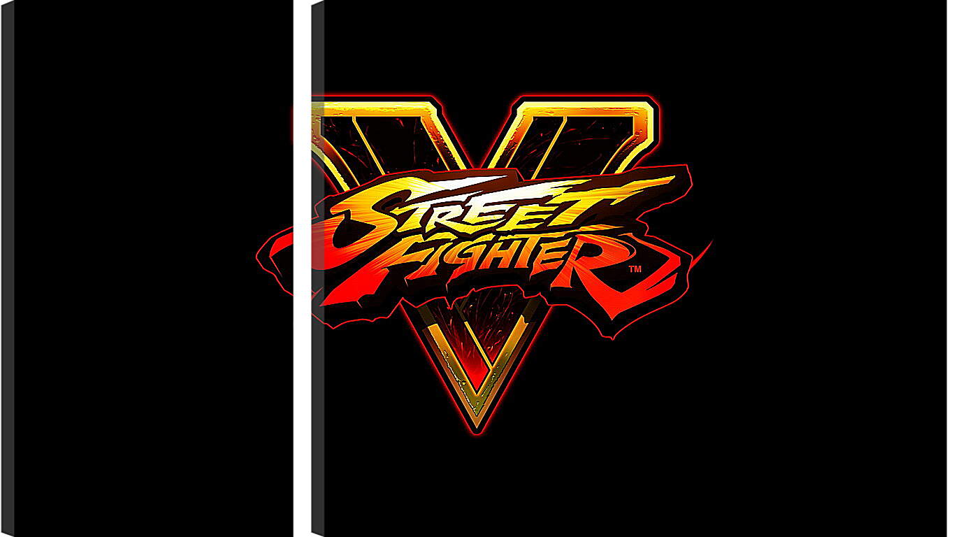 Модульная картина - street fighter v, fighting, logo
