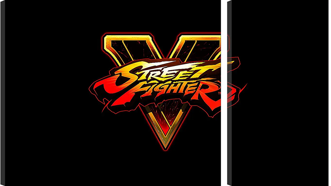 Модульная картина - street fighter v, fighting, logo
