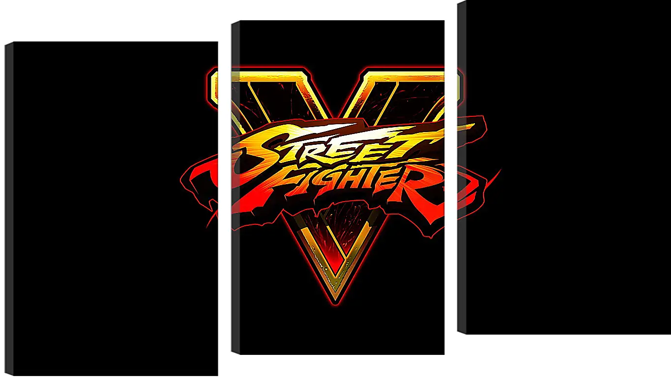 Модульная картина - street fighter v, fighting, logo
