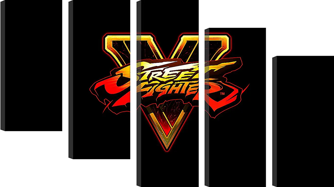 Модульная картина - street fighter v, fighting, logo
