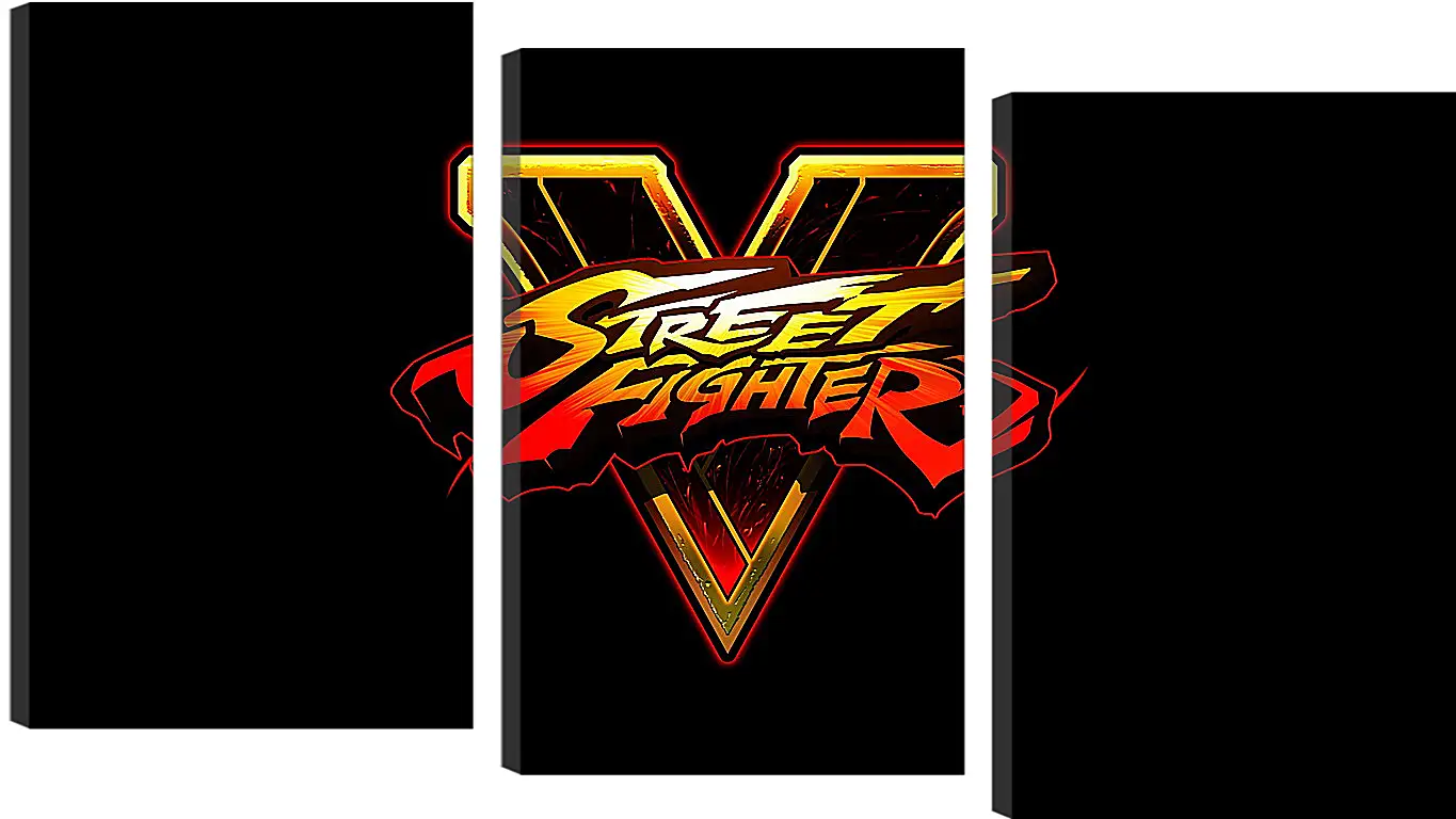 Модульная картина - street fighter v, fighting, logo
