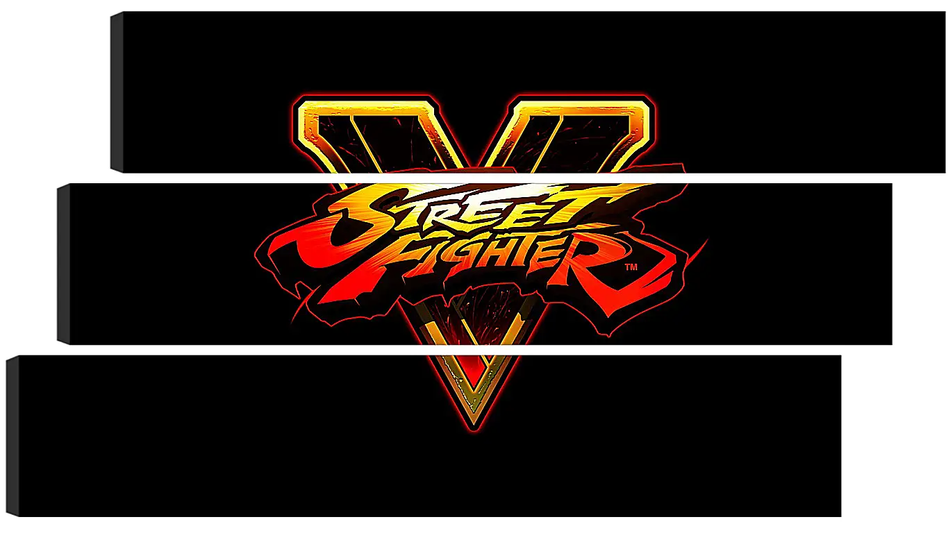 Модульная картина - street fighter v, fighting, logo
