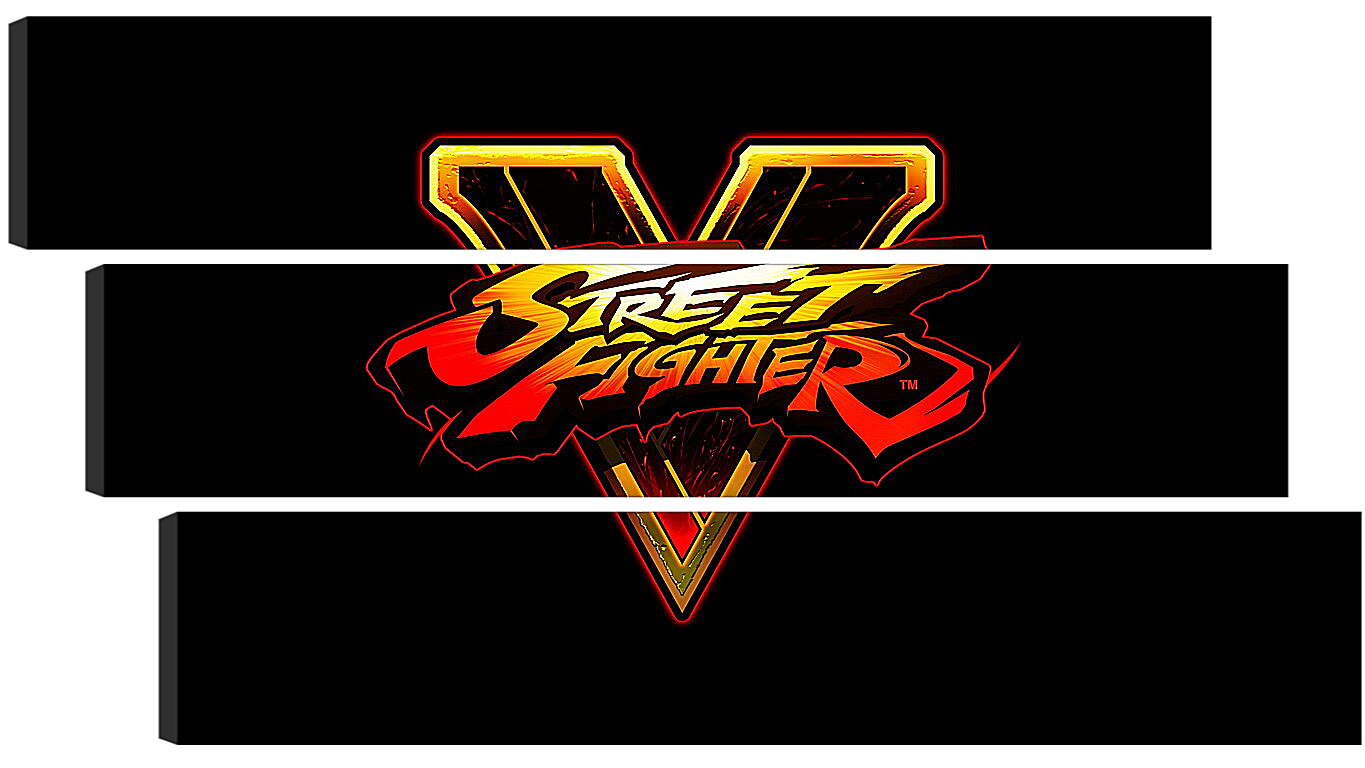 Модульная картина - street fighter v, fighting, logo
