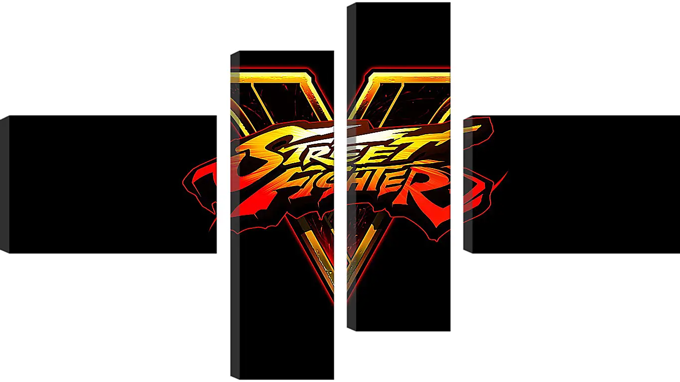 Модульная картина - street fighter v, fighting, logo
