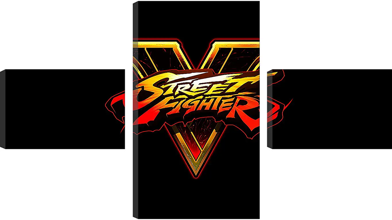 Модульная картина - street fighter v, fighting, logo
