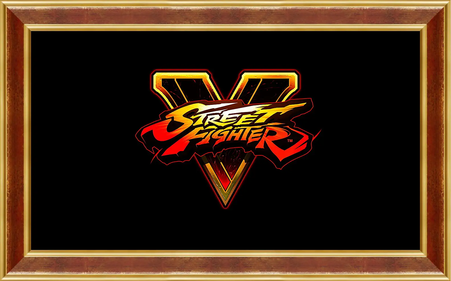 Картина в раме - street fighter v, fighting, logo
