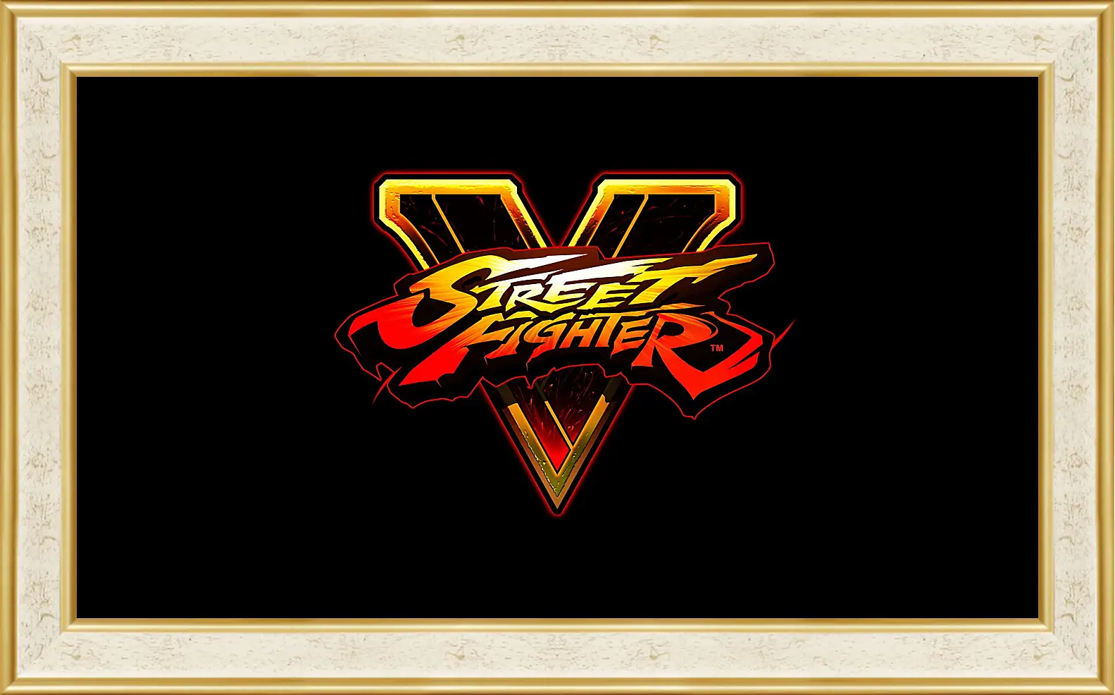 Картина в раме - street fighter v, fighting, logo
